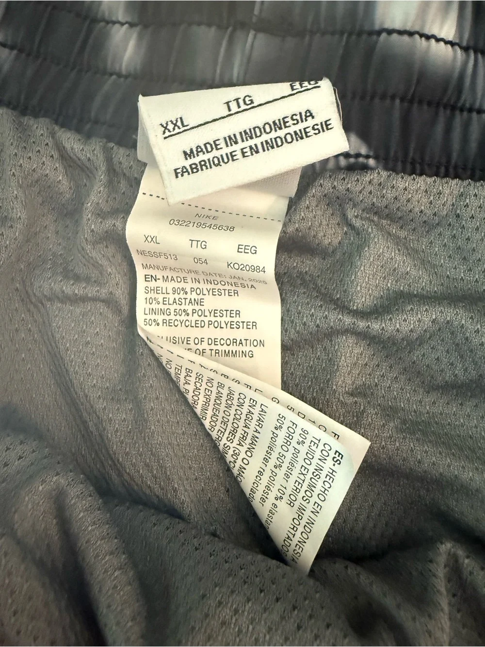Nike Black and Gray mens swim shorts NWT